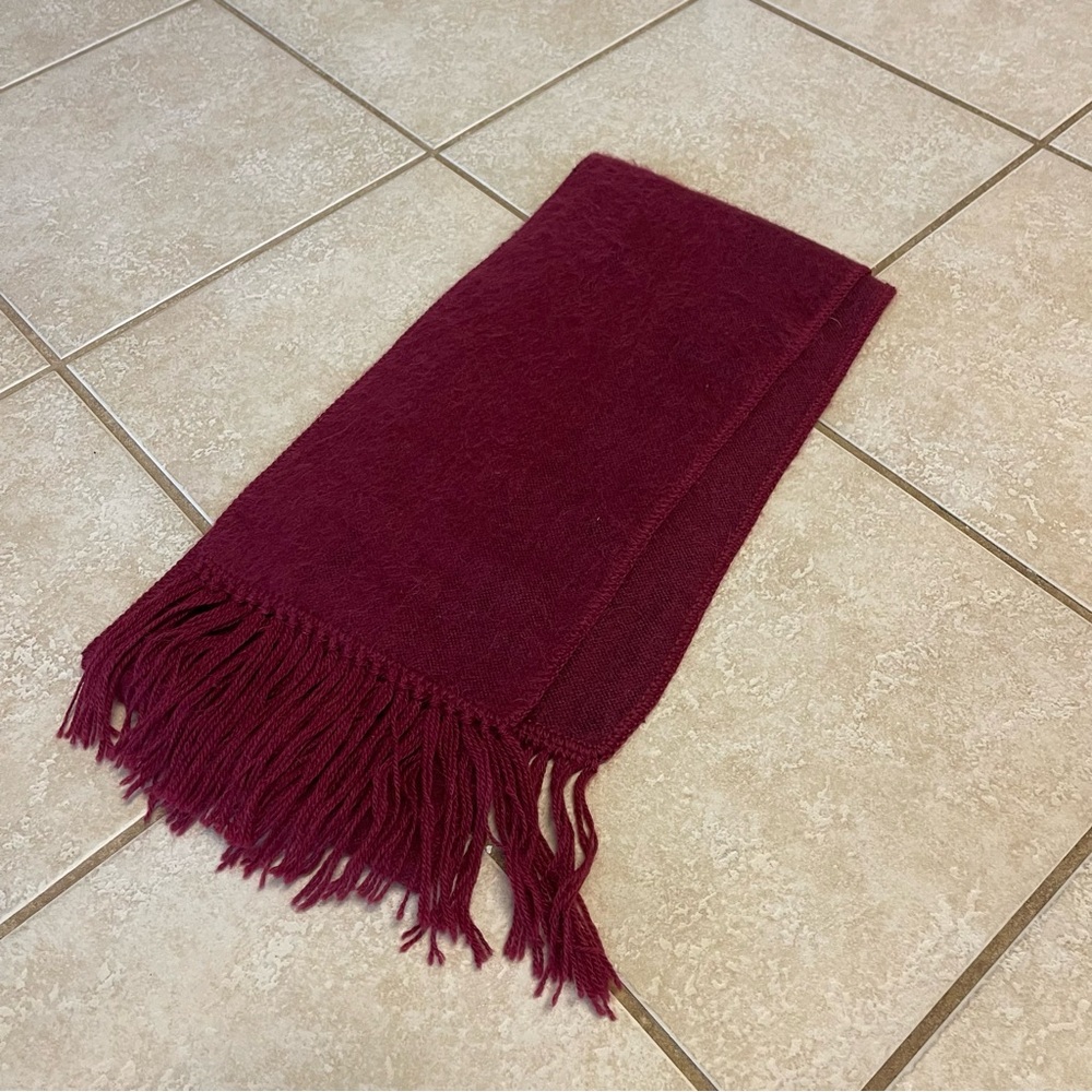 Peruvian Link Alpaca Collection Scarf Burgundy‎ 100% Alpaca Fringe